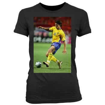 Sweden National football team Women's Junior Cut Crewneck T-Shirt