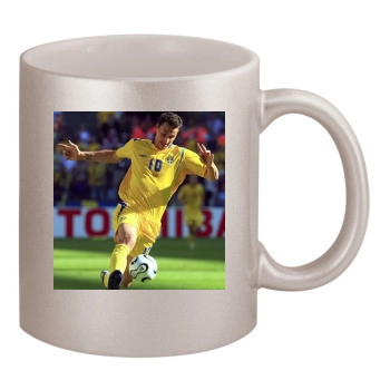 Sweden National football team 11oz Metallic Silver Mug