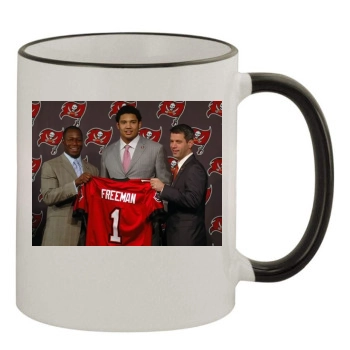 Tampa Bay Buccaneers 11oz Colored Rim & Handle Mug