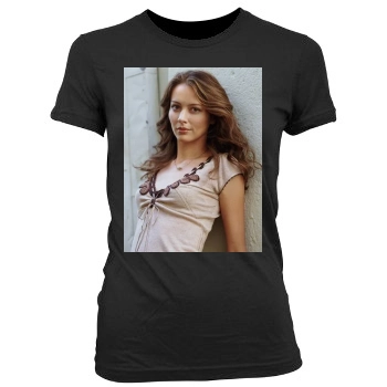 Amy Acker Women's Junior Cut Crewneck T-Shirt