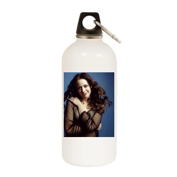 Amy Acker White Water Bottle With Carabiner