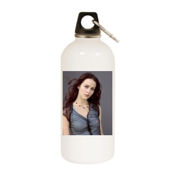 Amy Acker White Water Bottle With Carabiner