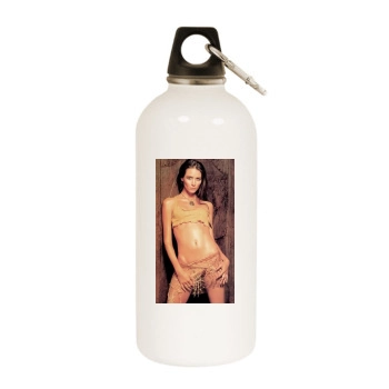 Amy Acker White Water Bottle With Carabiner