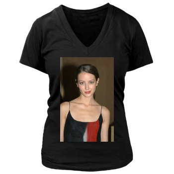 Amy Acker Women's Deep V-Neck TShirt