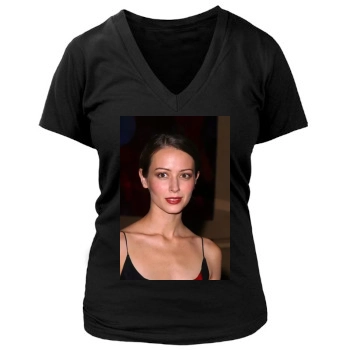 Amy Acker Women's Deep V-Neck TShirt