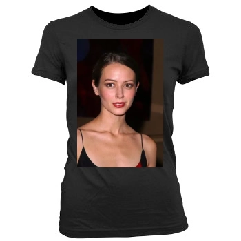 Amy Acker Women's Junior Cut Crewneck T-Shirt