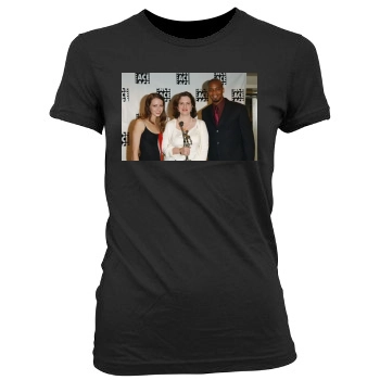 Amy Acker Women's Junior Cut Crewneck T-Shirt