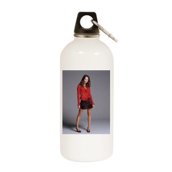 Amy Acker White Water Bottle With Carabiner