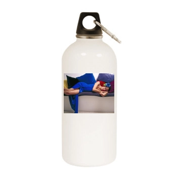 Amy Acker White Water Bottle With Carabiner