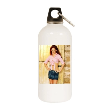 Amy Nuttall White Water Bottle With Carabiner