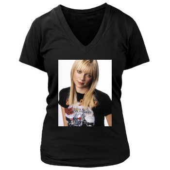 Amy Smart Women's Deep V-Neck TShirt