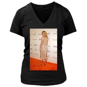 Amy Smart Women's Deep V-Neck TShirt