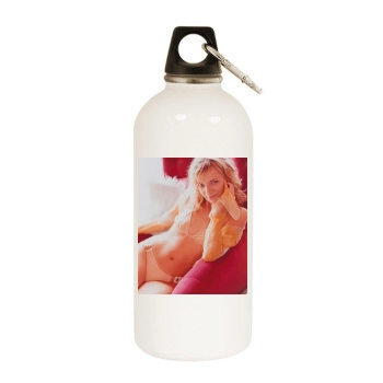 Amy Smart White Water Bottle With Carabiner