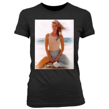 Amy Smart Women's Junior Cut Crewneck T-Shirt