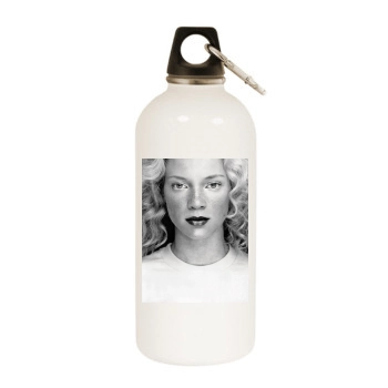 Amy Smart White Water Bottle With Carabiner