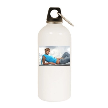 Annemarie Warnkross White Water Bottle With Carabiner