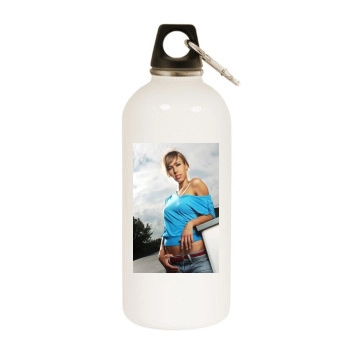 Annemarie Warnkross White Water Bottle With Carabiner