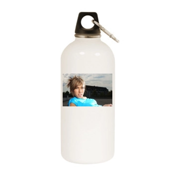 Annemarie Warnkross White Water Bottle With Carabiner