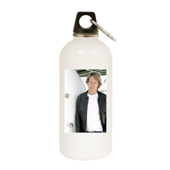 Kevin Bacon White Water Bottle With Carabiner