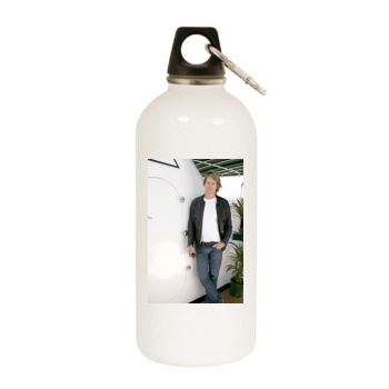 Kevin Bacon White Water Bottle With Carabiner