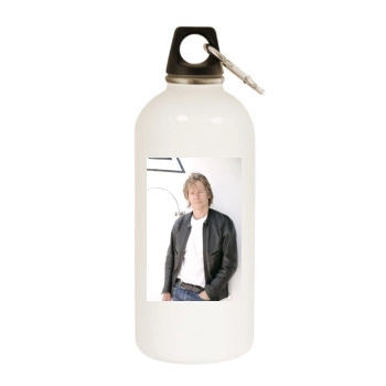 Kevin Bacon White Water Bottle With Carabiner