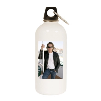 Kevin Bacon White Water Bottle With Carabiner