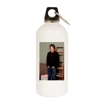 Kevin Bacon White Water Bottle With Carabiner