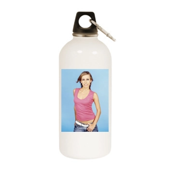 Annemarie Warnkross White Water Bottle With Carabiner