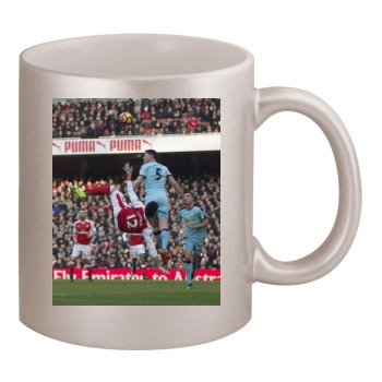 FC Arsenal 11oz Metallic Silver Mug