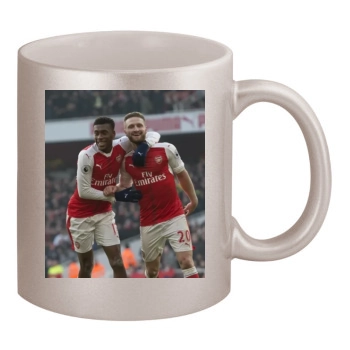 FC Arsenal 11oz Metallic Silver Mug