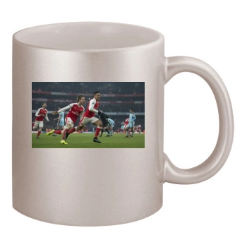 FC Arsenal 11oz Metallic Silver Mug