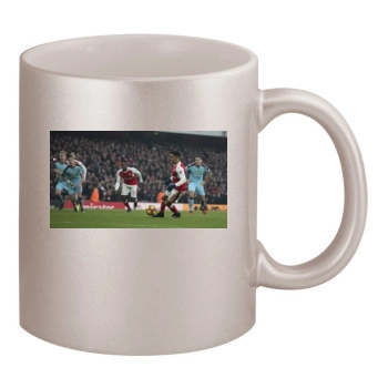 FC Arsenal 11oz Metallic Silver Mug