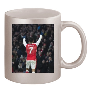 FC Arsenal 11oz Metallic Silver Mug