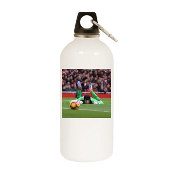 FC Arsenal White Water Bottle With Carabiner