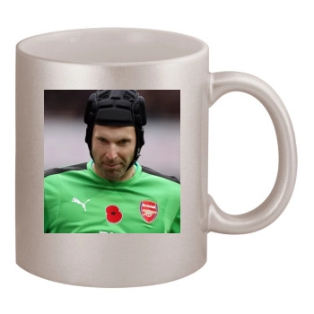 FC Arsenal 11oz Metallic Silver Mug