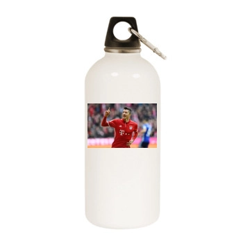 FC Bayern Munich White Water Bottle With Carabiner