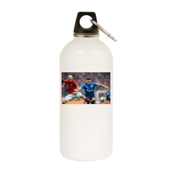 FC Bayern Munich White Water Bottle With Carabiner