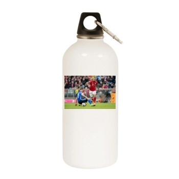 FC Bayern Munich White Water Bottle With Carabiner