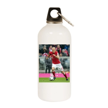 FC Bayern Munich White Water Bottle With Carabiner