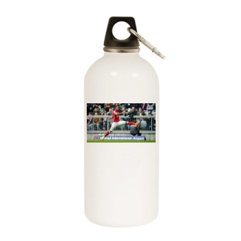 FC Bayern Munich White Water Bottle With Carabiner