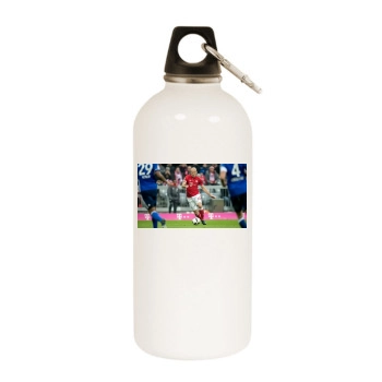 FC Bayern Munich White Water Bottle With Carabiner