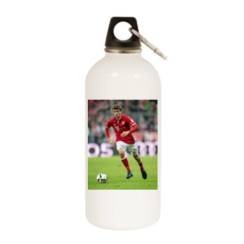 FC Bayern Munich White Water Bottle With Carabiner