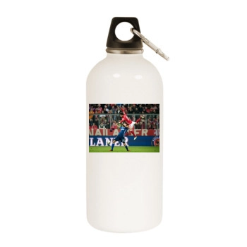 FC Bayern Munich White Water Bottle With Carabiner