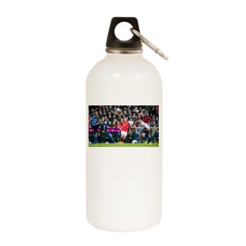 FC Bayern Munich White Water Bottle With Carabiner