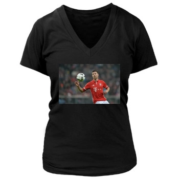 FC Bayern Munich Women's Deep V-Neck TShirt