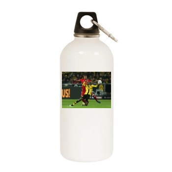 FC Bayern Munich White Water Bottle With Carabiner