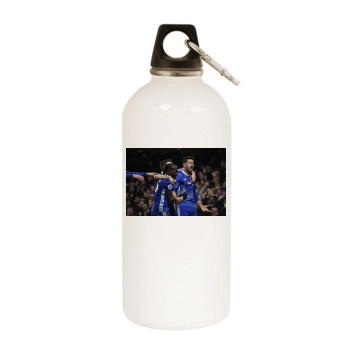 FC Chelsea White Water Bottle With Carabiner