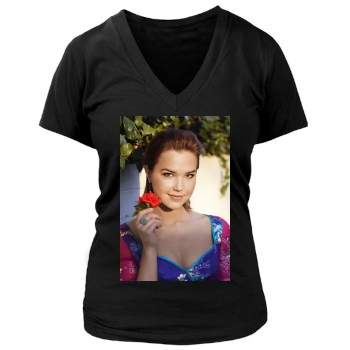 Arielle Kebbel Women's Deep V-Neck TShirt