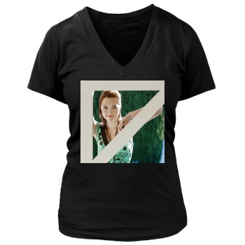 Arielle Kebbel Women's Deep V-Neck TShirt