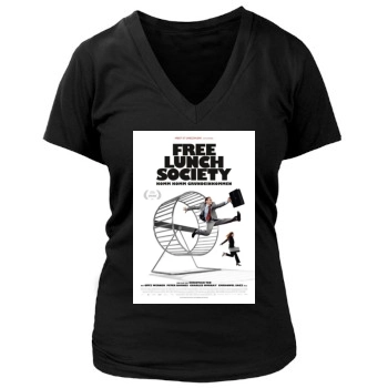 Free Lunch Society Komm Komm Grundeinkommen 2017 Women's Deep V-Neck TShirt